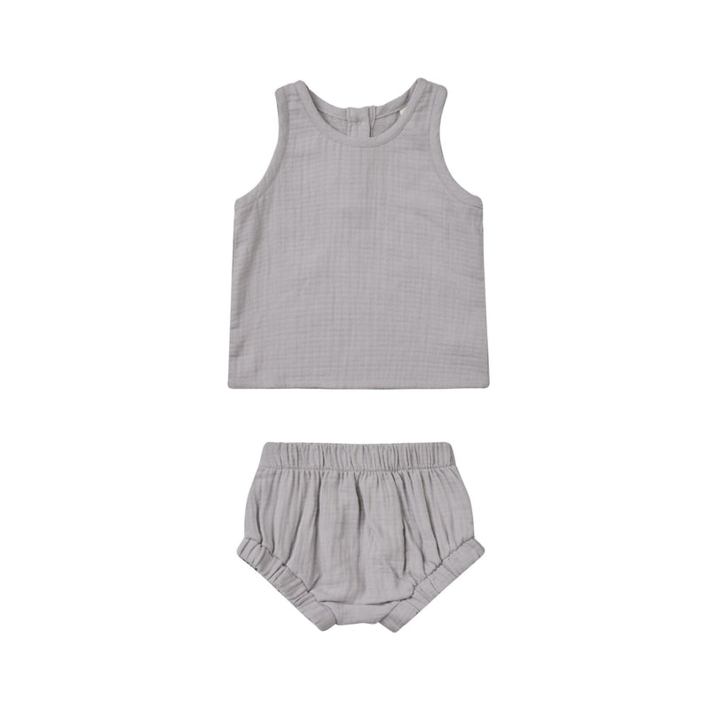 Woven Tank + Short Set - Periwinkle by Quincy Mae