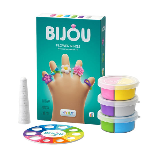 Hey Clay - Bijou Flower Rings by Fat Brain Toys