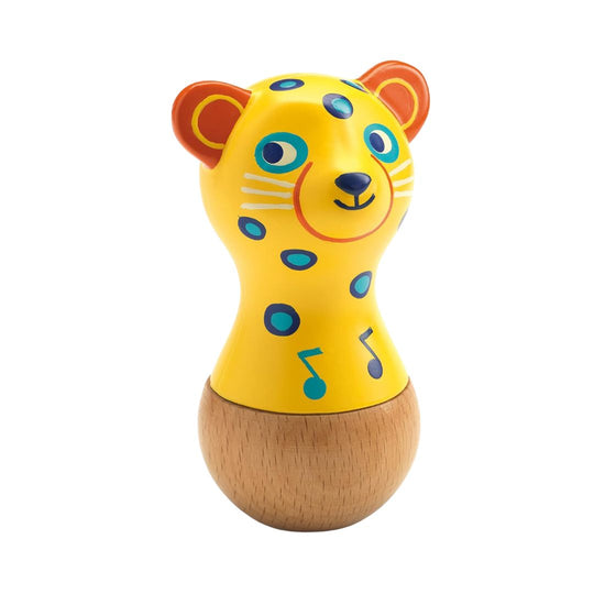 Animambo Wooden Jaguar Maraca by Djeco