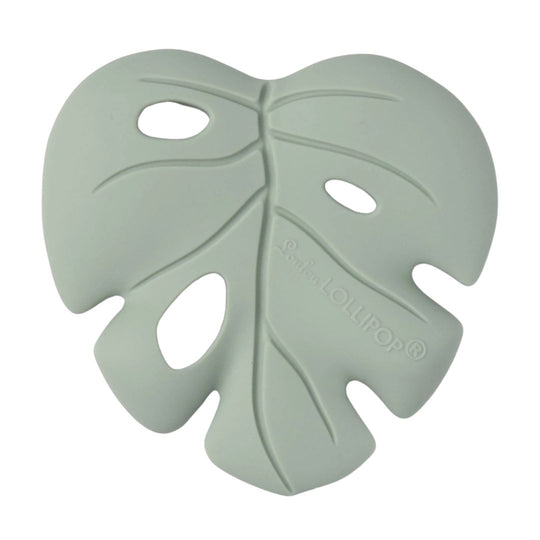 Monstera Silicone Teether - Seafoam by Loulou Lollipop