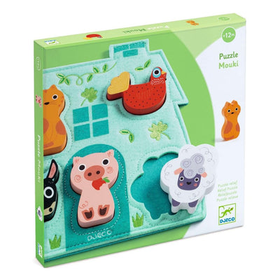 Wood + Felt Puzzle - Mouki by Djeco