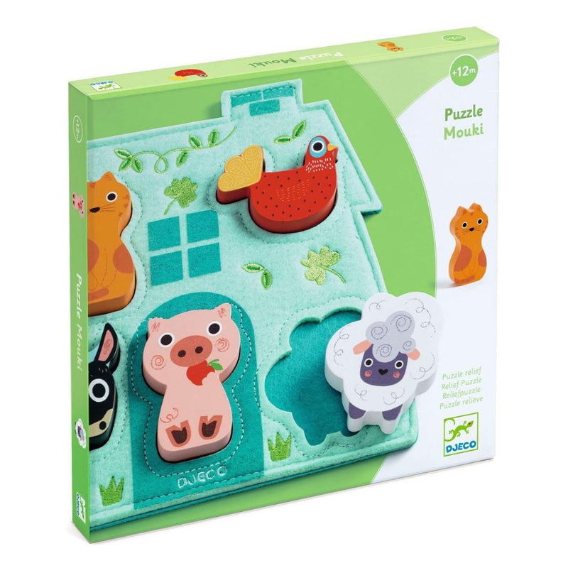 Wood + Felt Puzzle - Mouki by Djeco