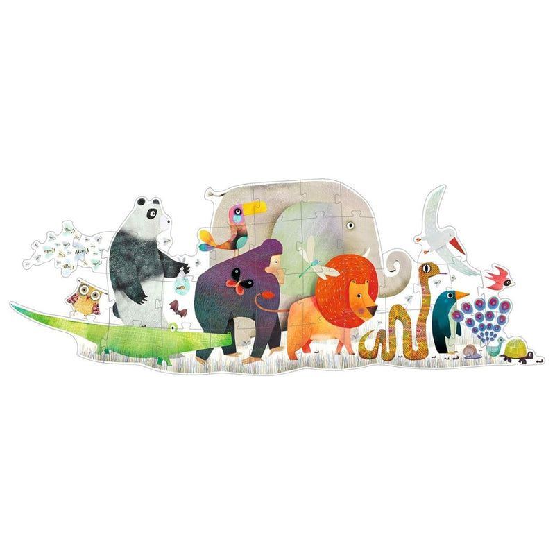 36 Piece Giant Floor Puzzle - Animal Parade by Djeco