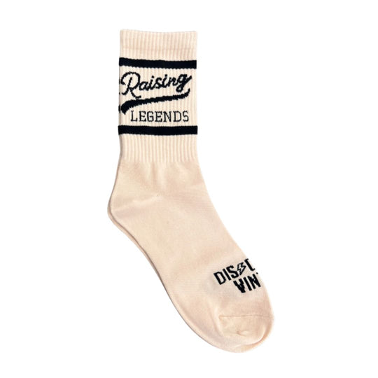 Mom Raising Legends Socks - Cream by Disohrted Vintage
