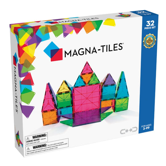 Clear Colors 32 Piece Set by Magna-Tiles