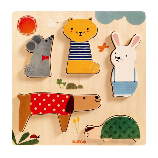Wooden Puzzle - Woodypets by Djeco