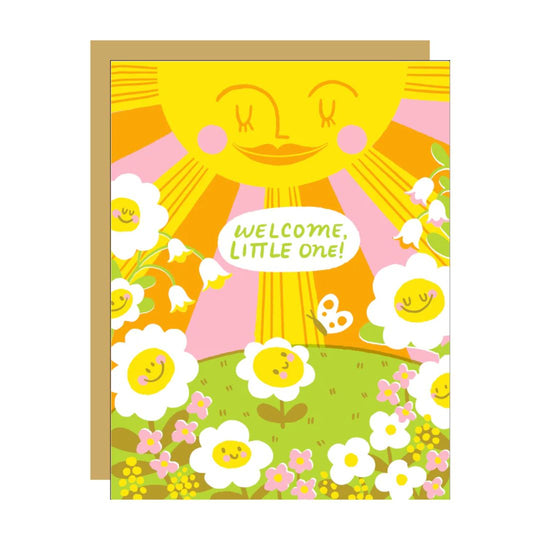 Welcome Baby Sun Card by Egg Press