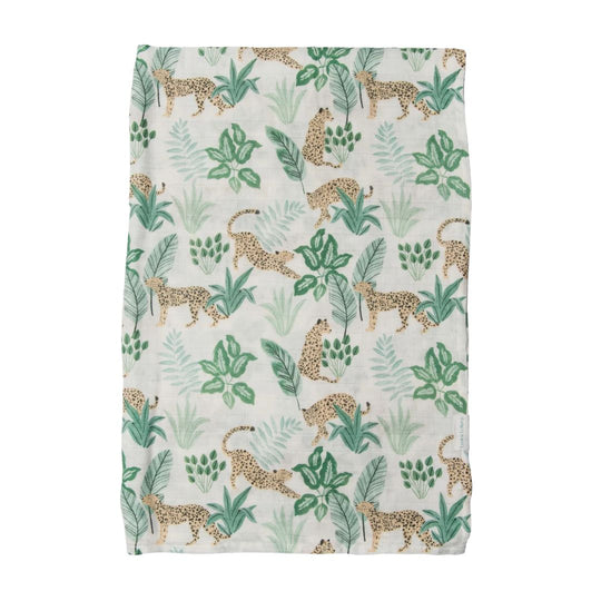 Luxe Muslin Swaddle - Tropical Jungle by Loulou Lollipop