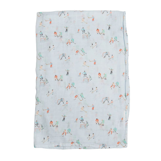 Luxe Muslin Swaddle - Ice Hockey by Loulou Lollipop