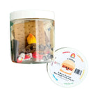 S'mores themed mini dough play kit in a jar with a label on a white background