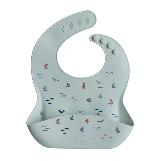 Silicone Bib - Set Sail by Loulou Lollipop