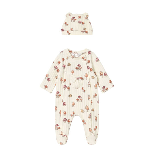 Baby Mushroom One Piece with Hat - Vanilla by Mayoral