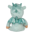 Small plush toy dragon with glittery wings on a white background
