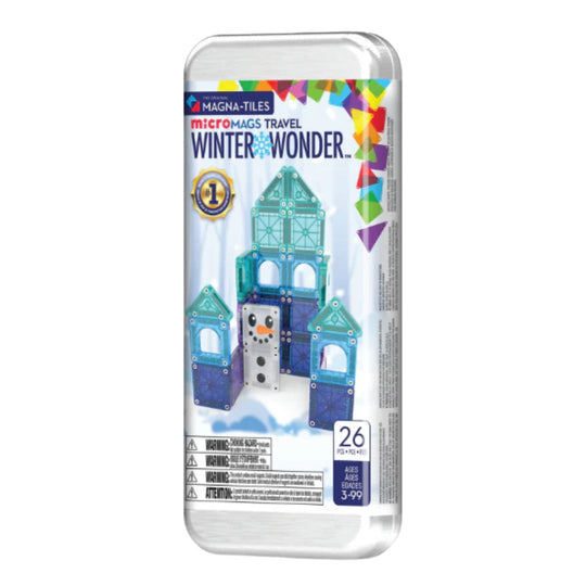 microMAGS 26-Piece Winter Wonder Travel Set by Magna-Tiles