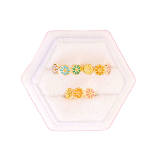 Colorful Daisy Huggies Earrings by Pierced