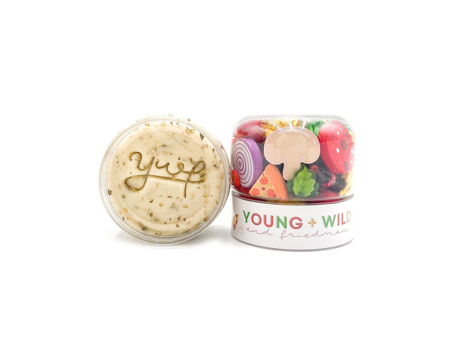 Small container with a lid featuring the brand 'Yulf' on a white background