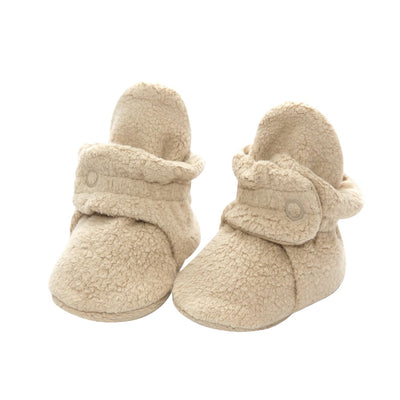Cozie Fleece Booties - Khaki by Zutano