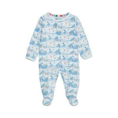 Blue Apres Chic Modal Magnetic Footie by Magnetic Me