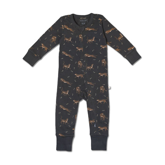 Organic 2-Way Zip Romper - Leopard by Makemake Organics