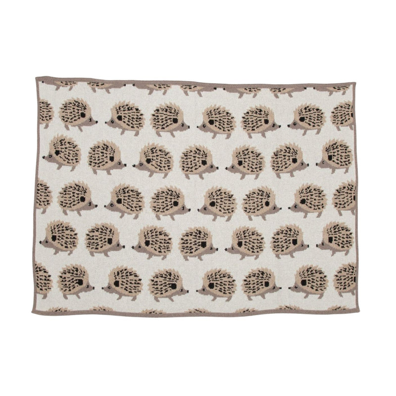 Baby Cotton Knit Blanket - Hedgehog (Beige)  by In2Green