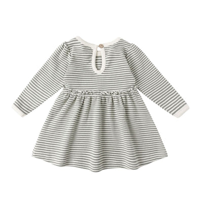 Alda Dress - Forest Stripe by Quincy Mae