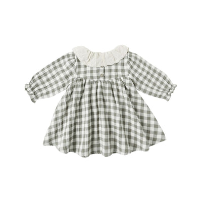 Callie Dress - Forest Check by Quincy Mae