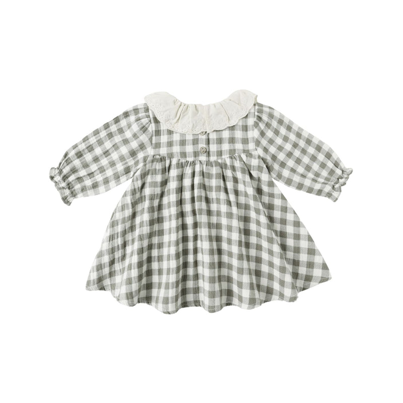Callie Dress - Forest Check by Quincy Mae