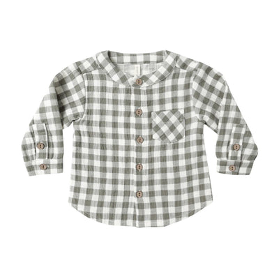 Milo Shirt - Forest Check by Quincy Mae