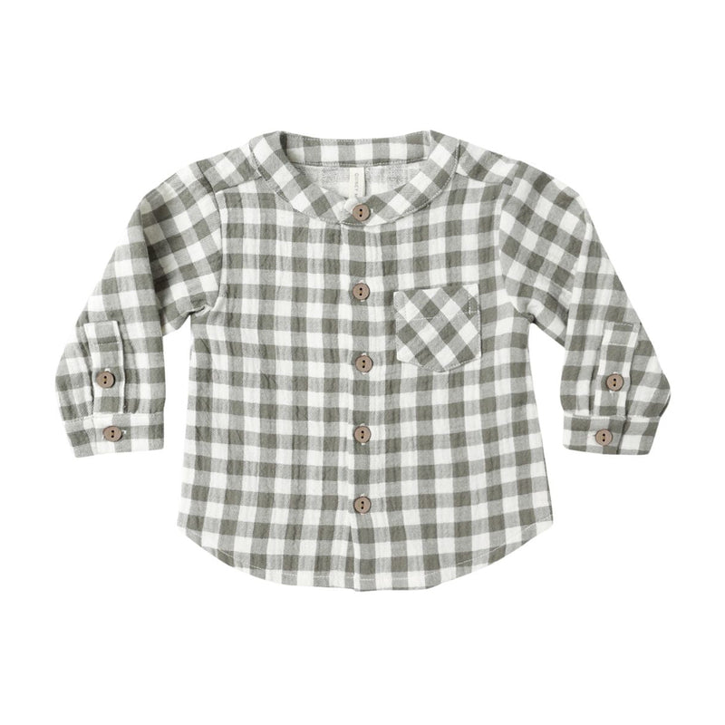 Milo Shirt - Forest Check by Quincy Mae
