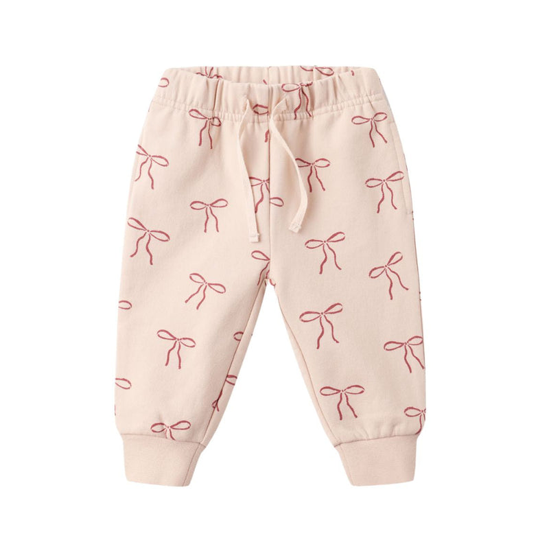 Relaxed Fleece Sweatpant - Red Bows by Quincy Mae