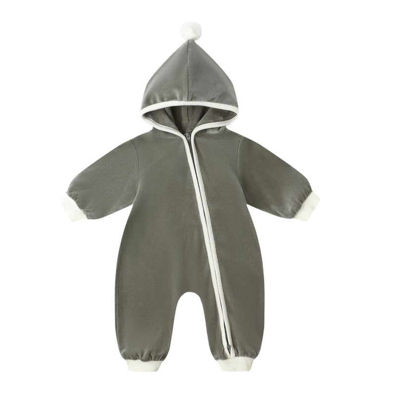 Velour Zip Jumpsuit - Forest by Quincy Mae