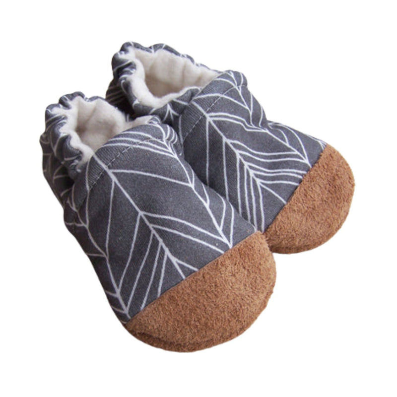 Organic Cotton Slipper - Grey Feather by Snow & Arrow