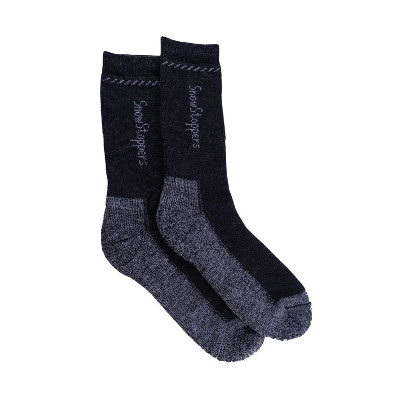 Alpaca Socks - Black/Gray by Snowstoppers