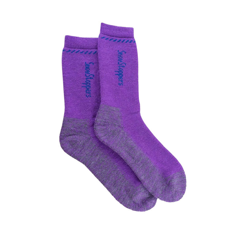 Alpaca Socks - Purple/Gray by Snowstoppers