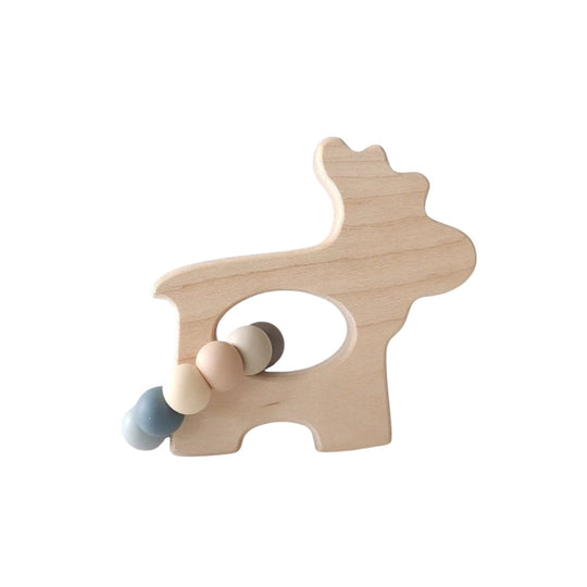 Moose Grasping Wooden Toy with Silicone Beads - Riverbed by Bannor Toys