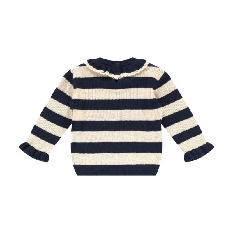 Striped Pullover with Heart - Indigo by Babyface