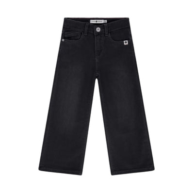 Wide Leg Denim Pants - Dark Grey by Babyface
