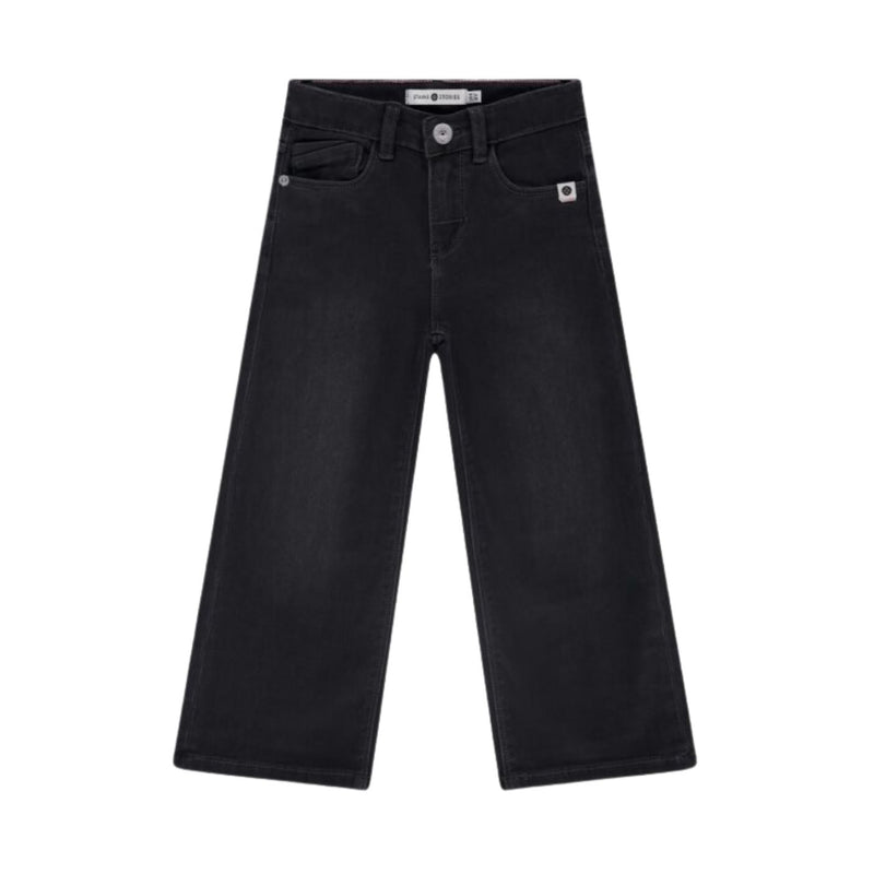 Wide Leg Denim Pants - Dark Grey by Babyface
