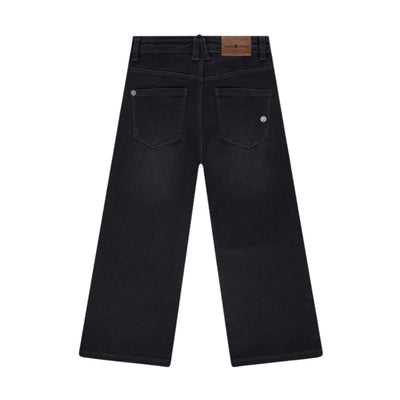 Wide Leg Denim Pants - Dark Grey by Babyface