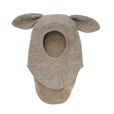Balaclava Ears Wool Fleece - Savannah Melange by Huttelihut