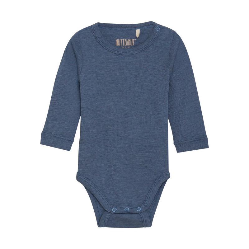 Wool/Silk Long Sleeve Bodysuit - Folkstone by Huttelihut