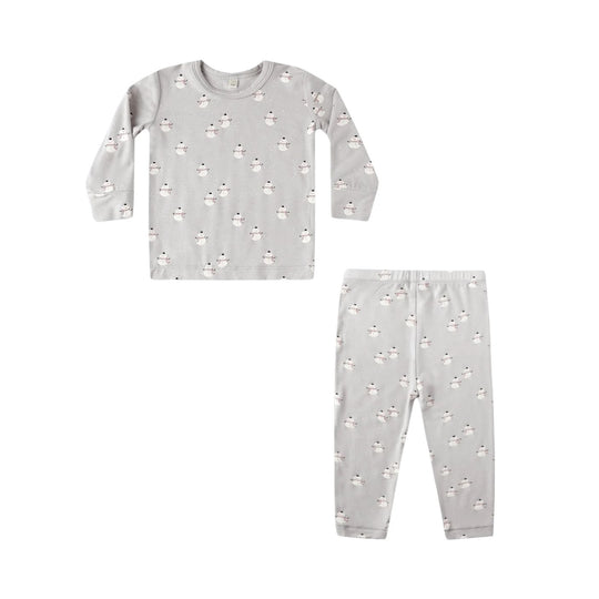 Bamboo Pajama Set - Snowmen by Quincy Mae