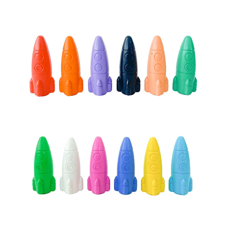 12 Piece Rocketship Crayon Set by Daydream Society