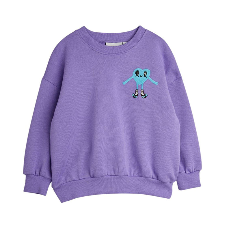 Heart in Shoes Sweatshirt - Purple by Mini Rodini