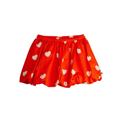 Hearts AOP Woven Balloon Skirt by Mini Rodini