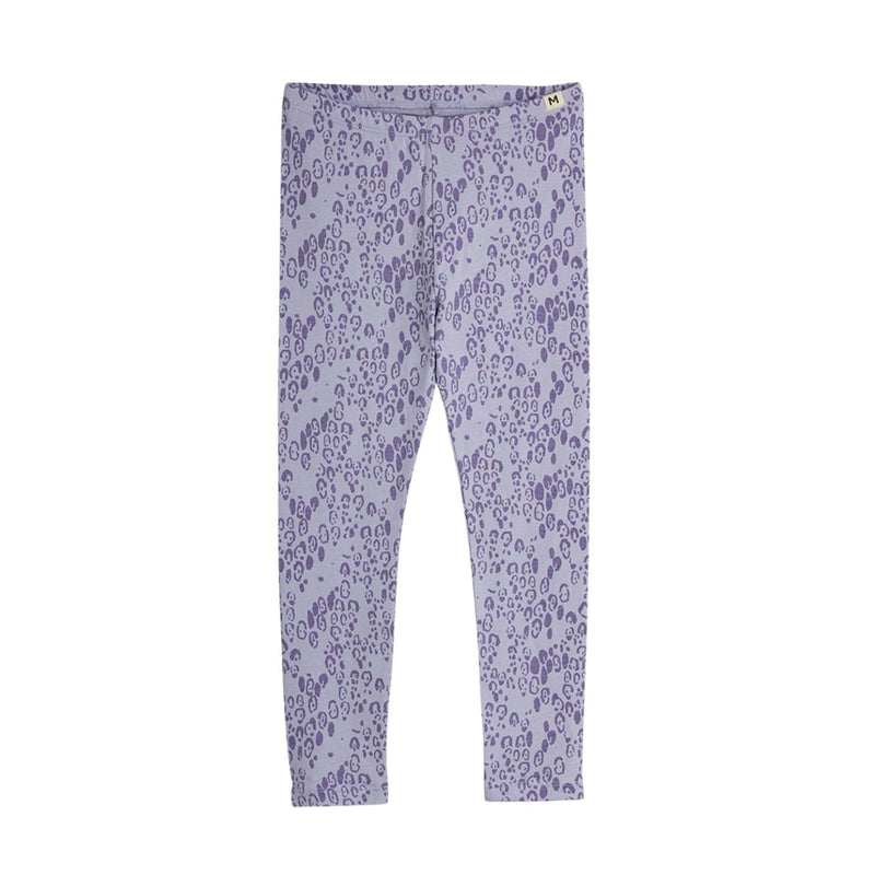 Mini Leopard AOP Leggings - Purple by Mini Rodini