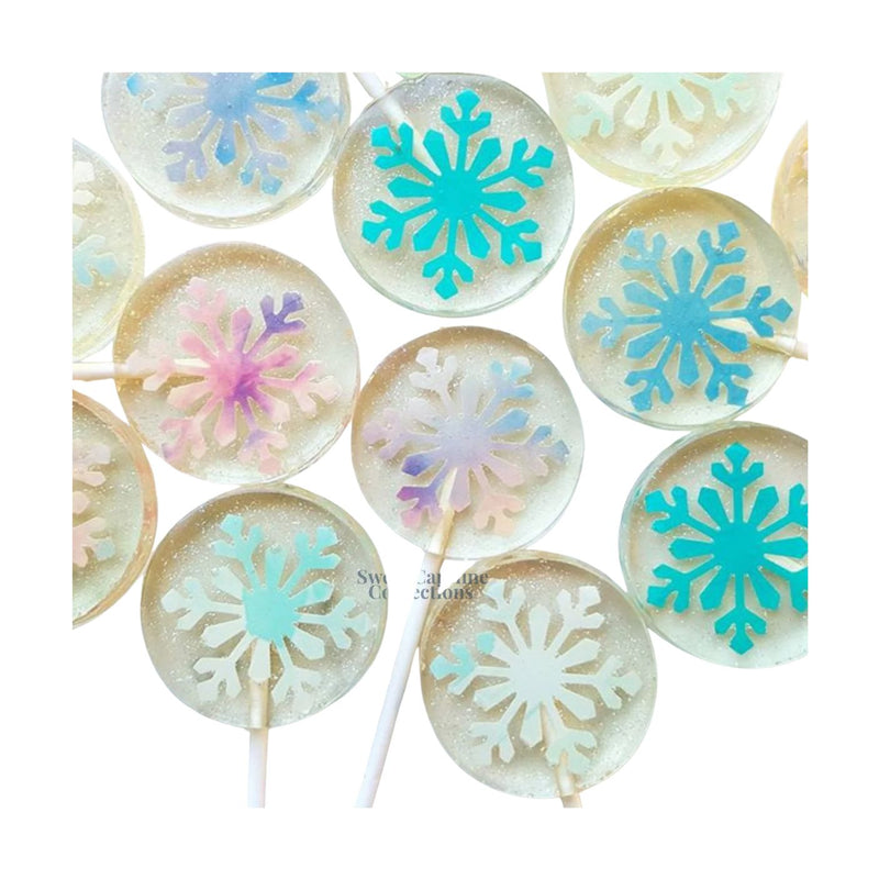 Pastel Snowflake Lollipop - Cotton Candy by Sweet Caroline Confections