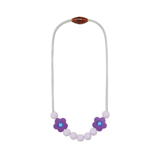 Plum Daisy Sensory Necklace by January Moon