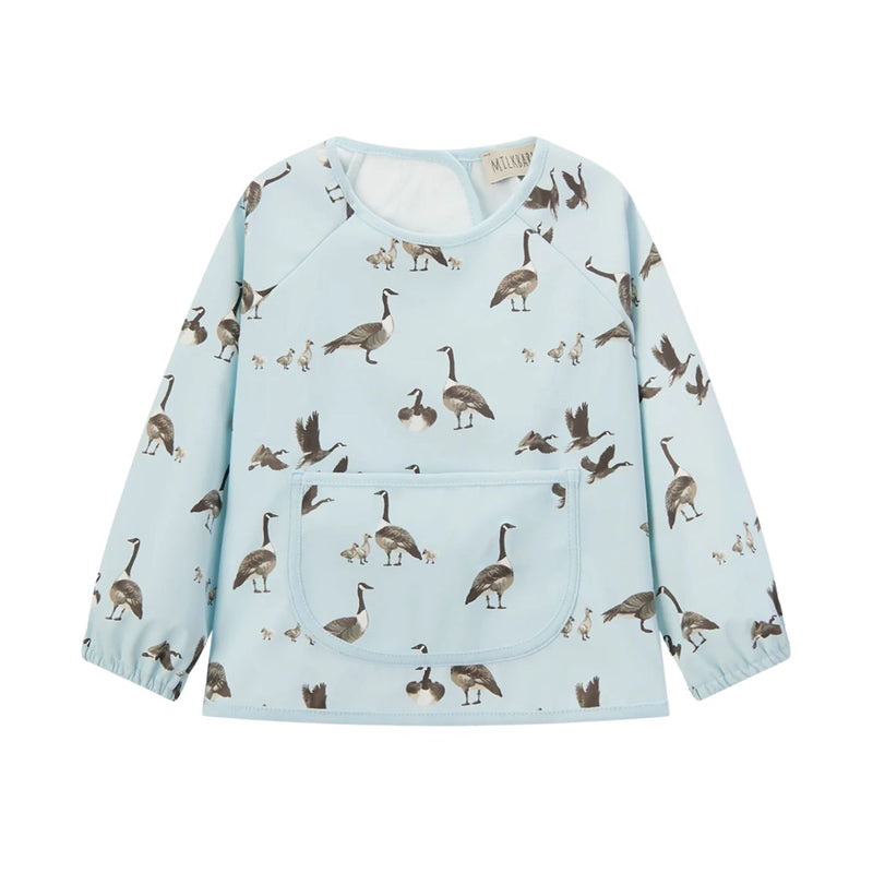 Long Sleeve Pocket Bib (6-24M) - Goose by Milkbarn