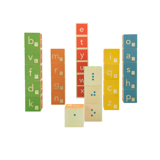Braille Wooden Blocks by Uncle Goose